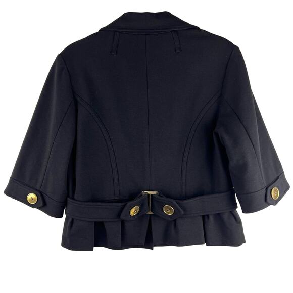 Vintage Retro Black 2-Piece Jacket and Skirt Suit Set 6 Small Career Office - Picture 4 of 13